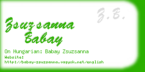 zsuzsanna babay business card